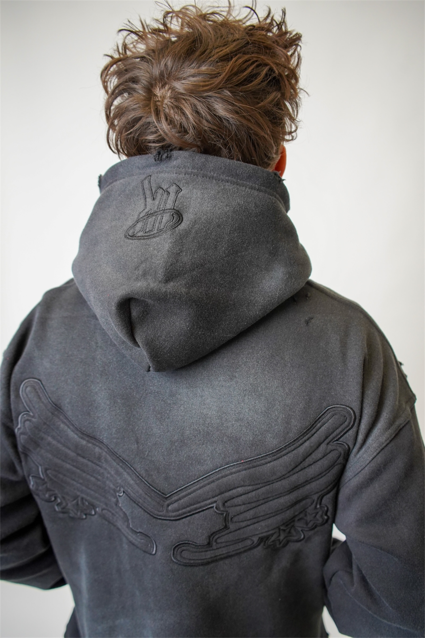 1K Distressed Hoodie
